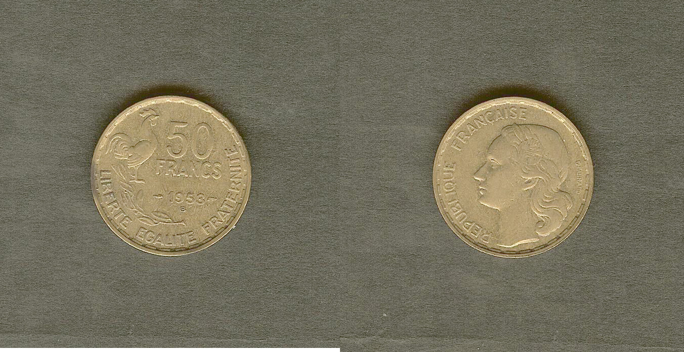 50 francs Guiraud 1953B EF+